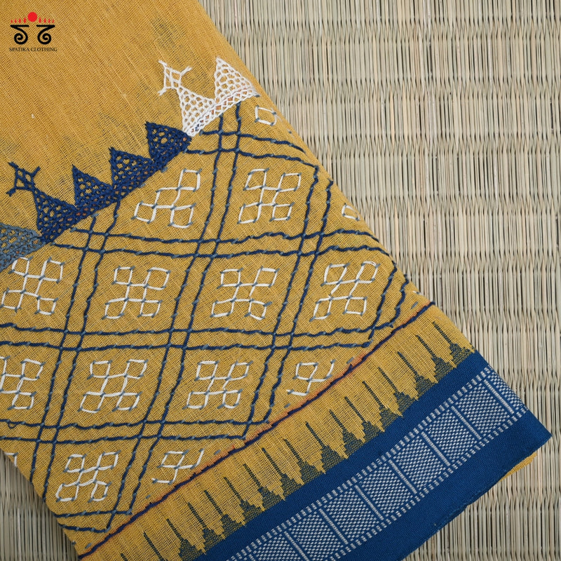 LAMBANI HAND EMBROIDERED PONDURU BLOUSE FABRIC