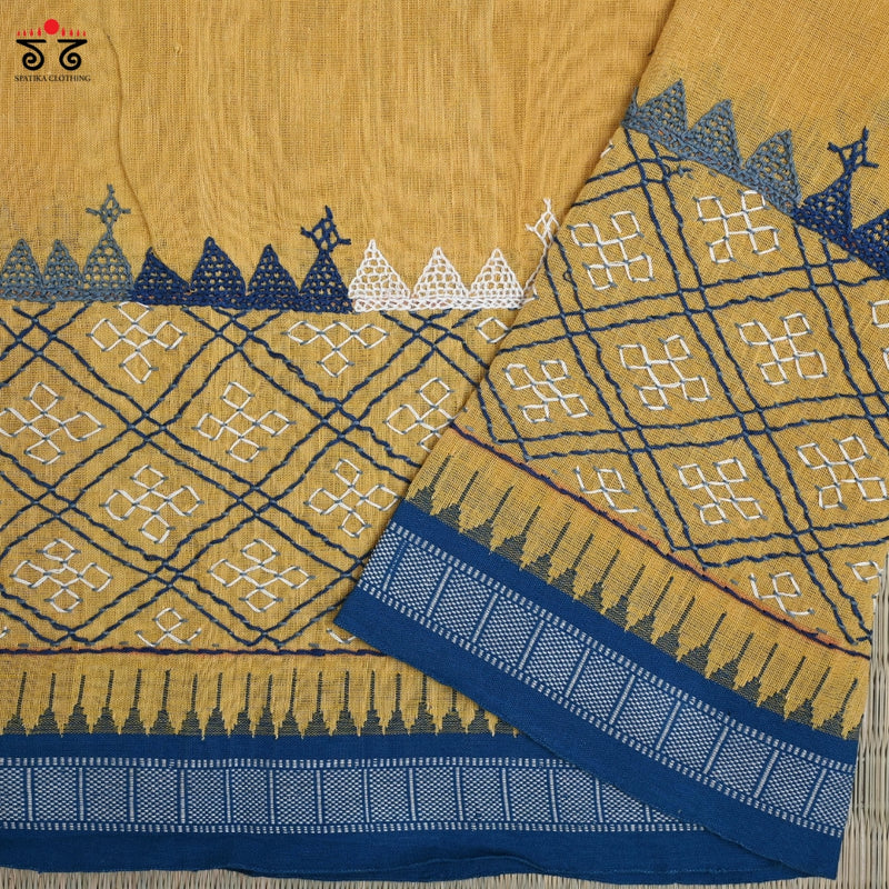 LAMBANI HAND EMBROIDERED PONDURU BLOUSE FABRIC