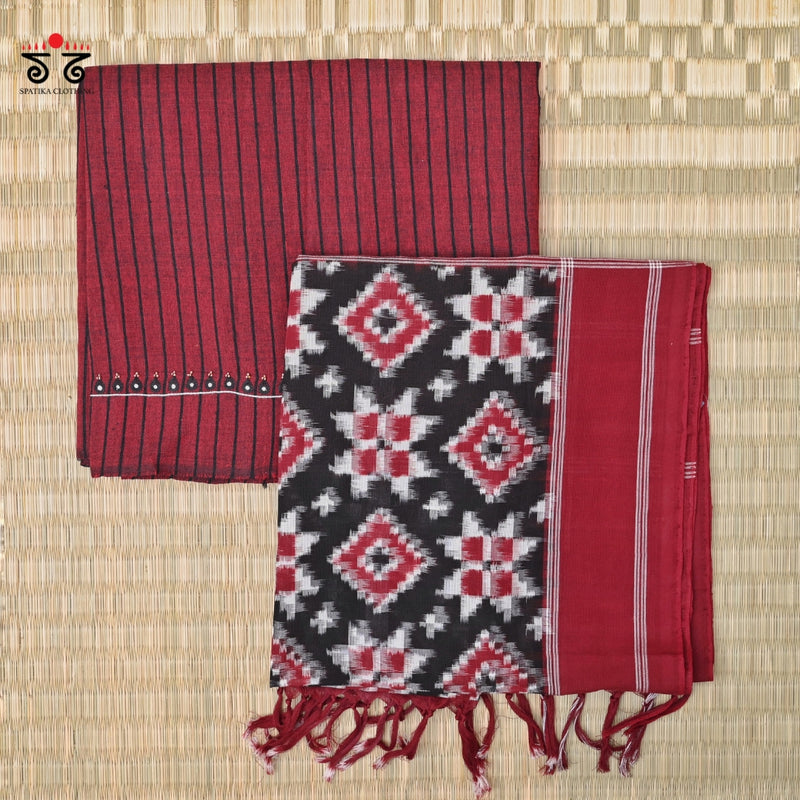 Maroon Telia Fabric Set of 2