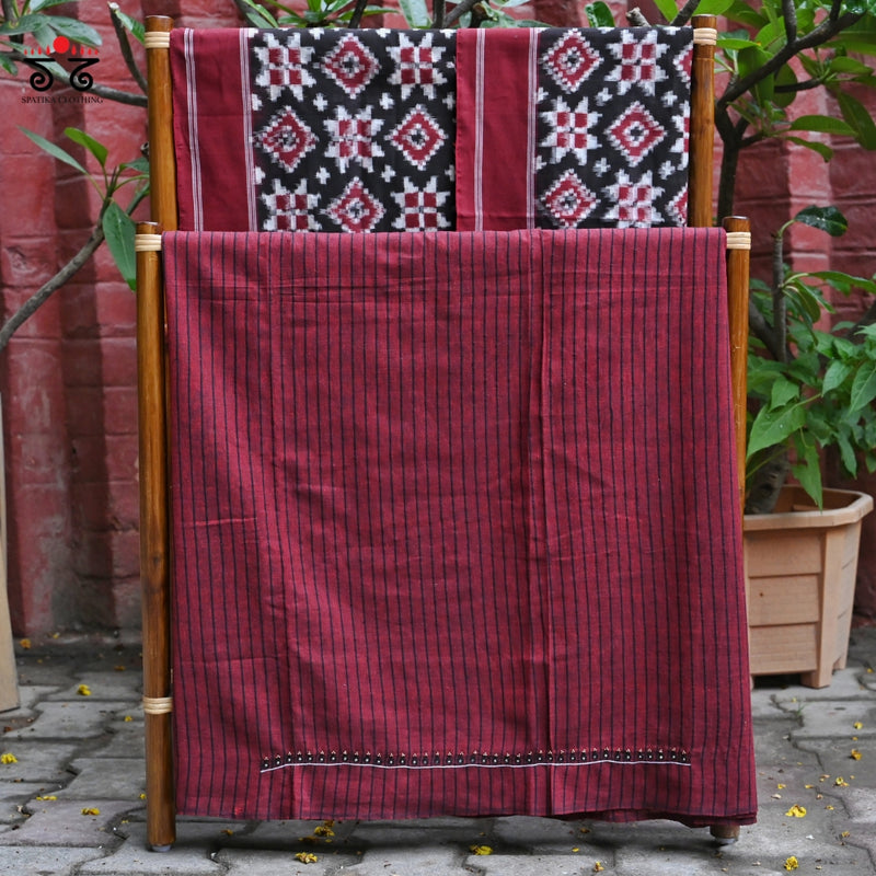 Maroon Telia Fabric Set of 2