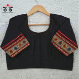 Boondh Pen Kalamkari Hand Embroidered  Blouse