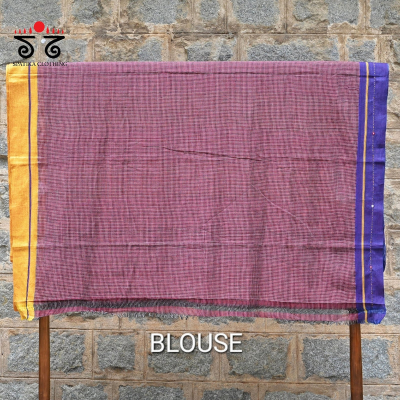 Hand Embroidered Patteda-Anchu saree