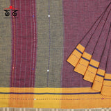 Hand Embroidered Patteda-Anchu saree