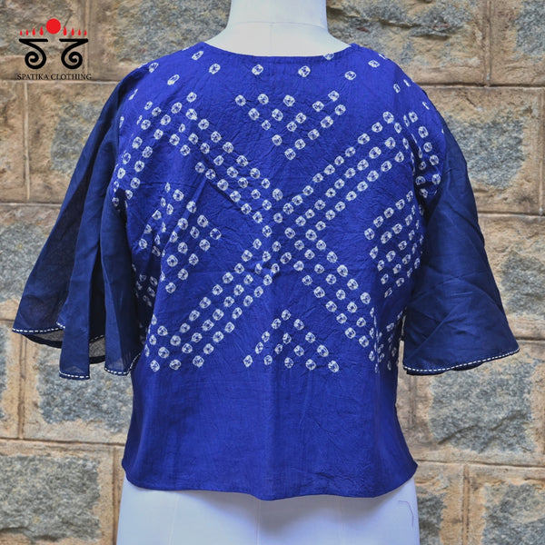 Hand - Embroidered Bandhani Top