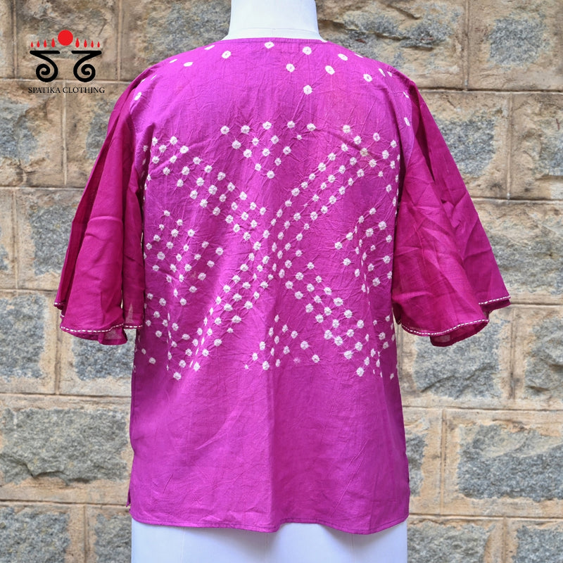 Hand Embroidered Bandhani Top Spatika Clothing