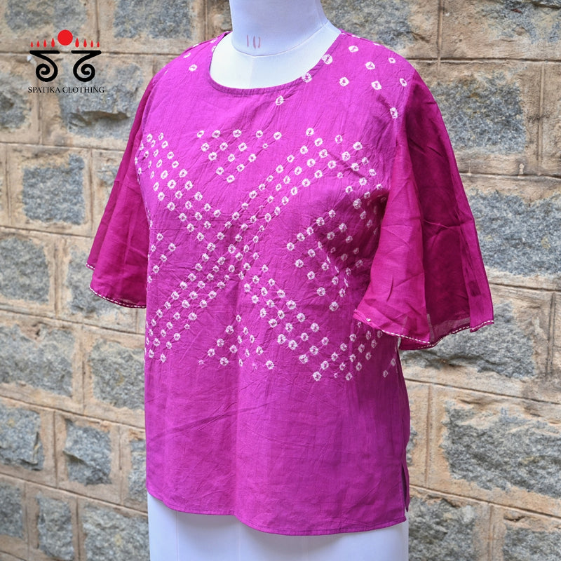 Hand Embroidered Bandhani Top Spatika Clothing