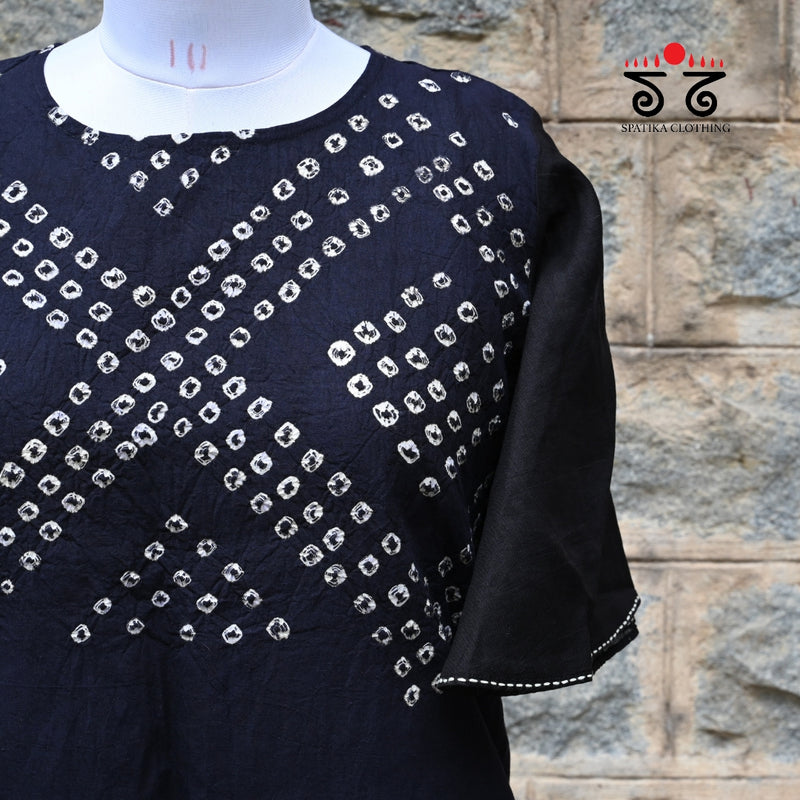 Hand - Embroidered Bandhani Top