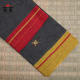 Hand Embroidered Patteda-Anchu saree