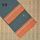 Hand Embroidered Patteda-Anchu saree