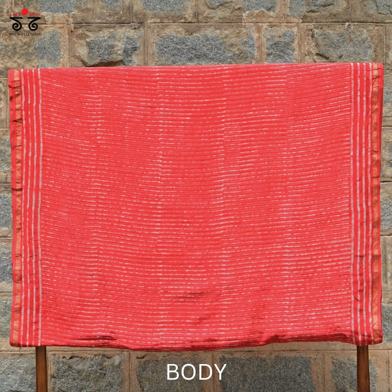 Batik on Chanderi Silk Cotton Saree