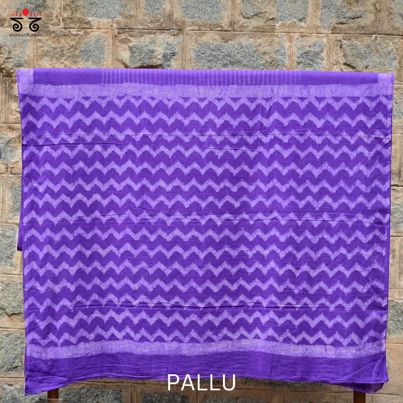 Batik and Block Printed Cotton Saree