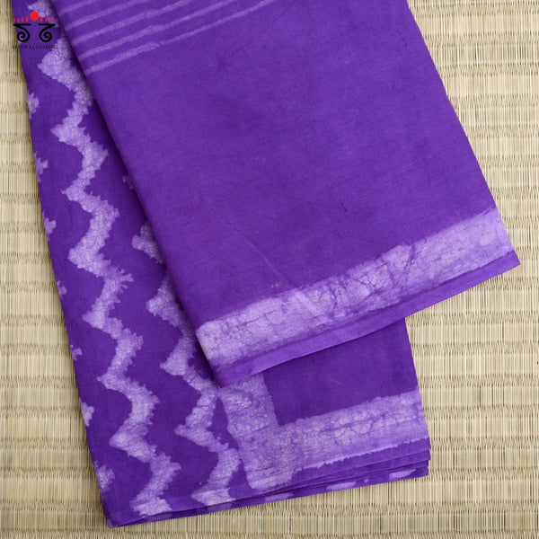 Batik and Block Printed Cotton Saree