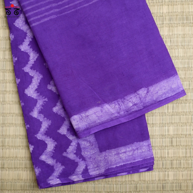Batik and Block Printed Cotton Saree