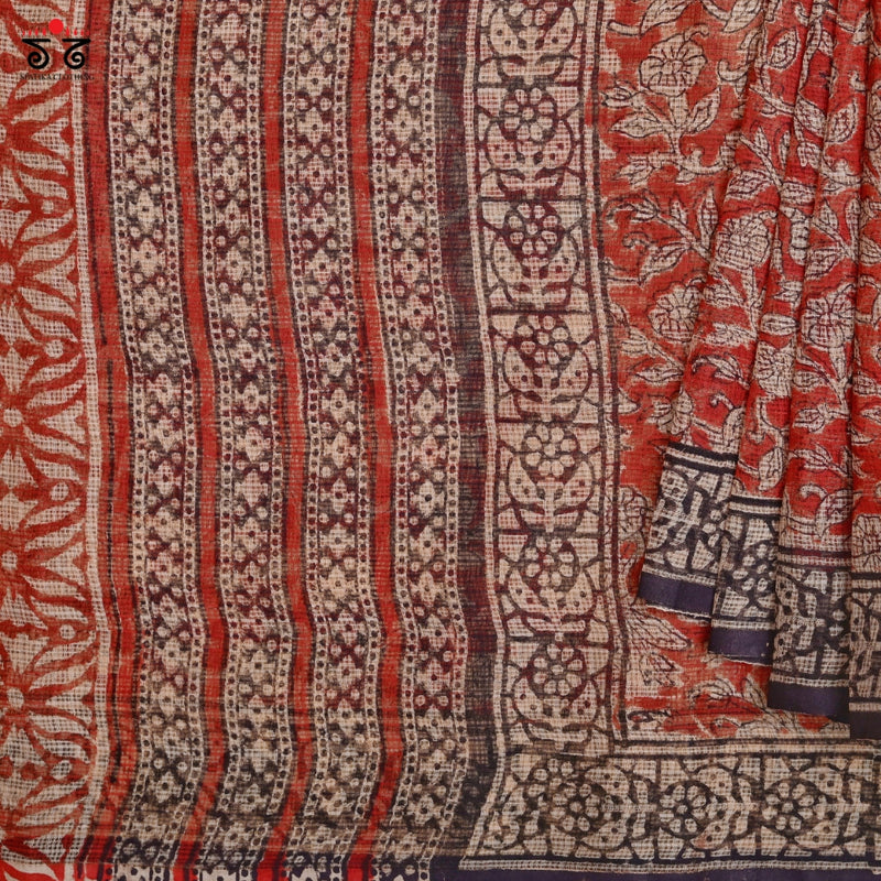 Bagru Block Printed  Kota Cotton Saree