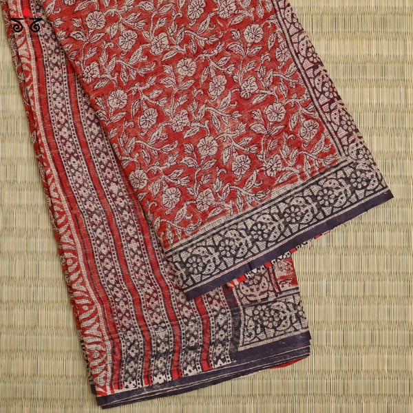 Bagru Block Printed  Kota Cotton Saree