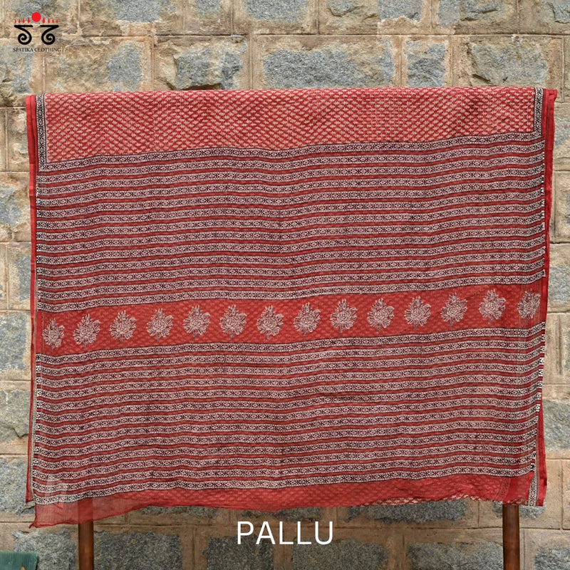 Bagru Block Printed  Kota Cotton Saree