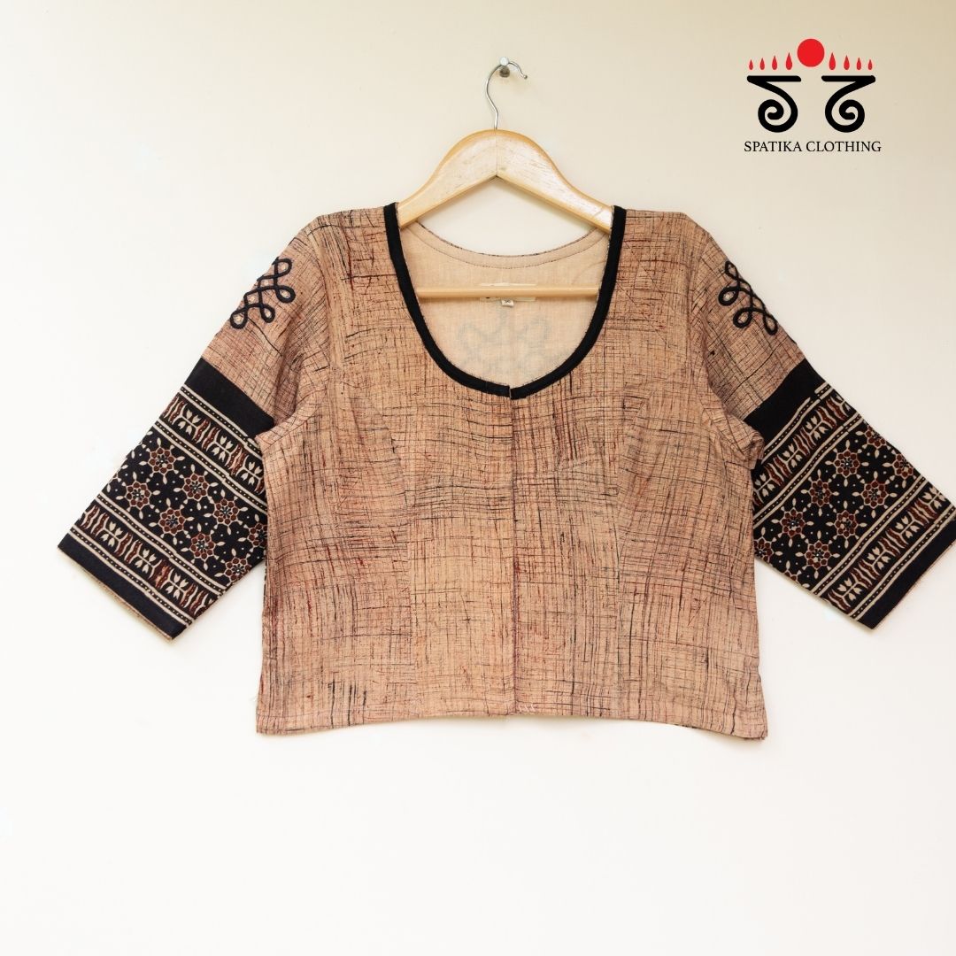 The Kolam Ajrak Long Blouse