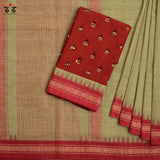 Ponduru Handspun Saree With Ajrak Special Blouse