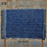 Hand block Print on Maheshwari Silk Cotton Saree