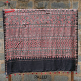 Ajrak on Chanderi Cotton Saree