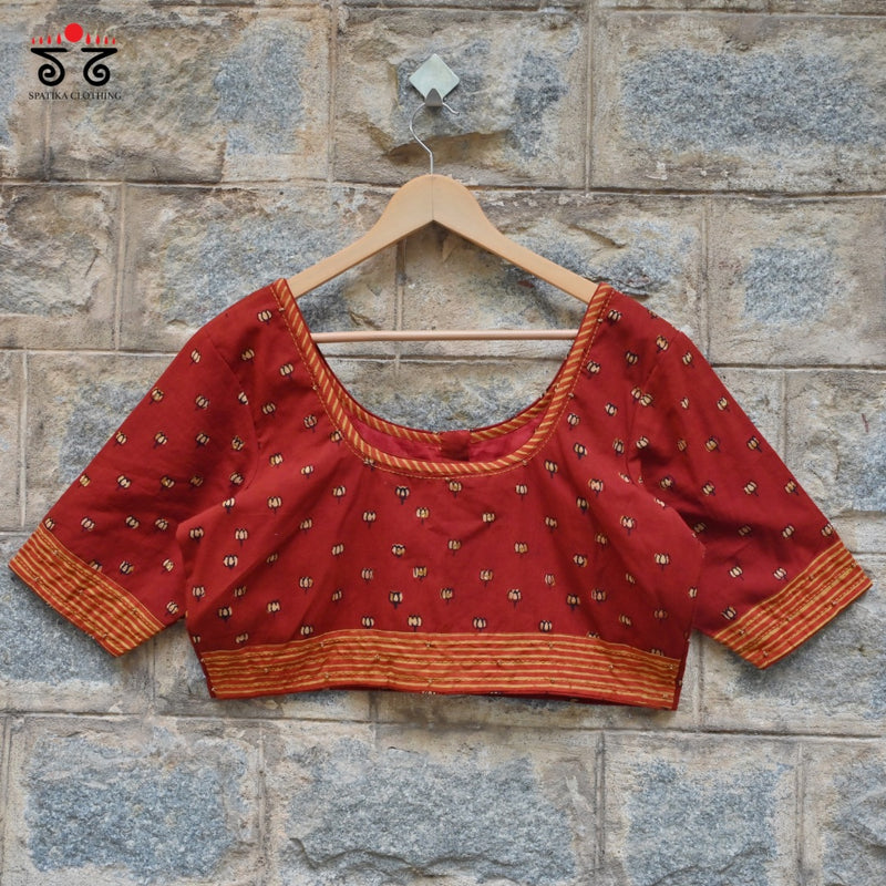 Lotus Ajrak Blouse - New Arrival!