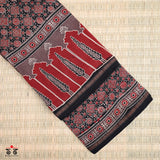 Ajrak on Chanderi Cotton Saree