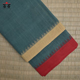 Ponduru Handspun Saree - Ganga Jamuna Border!