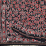 Ajrak on Chanderi Cotton Saree