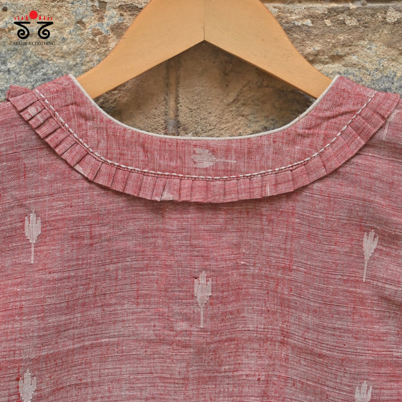 Jamdhani Frilled Blouse