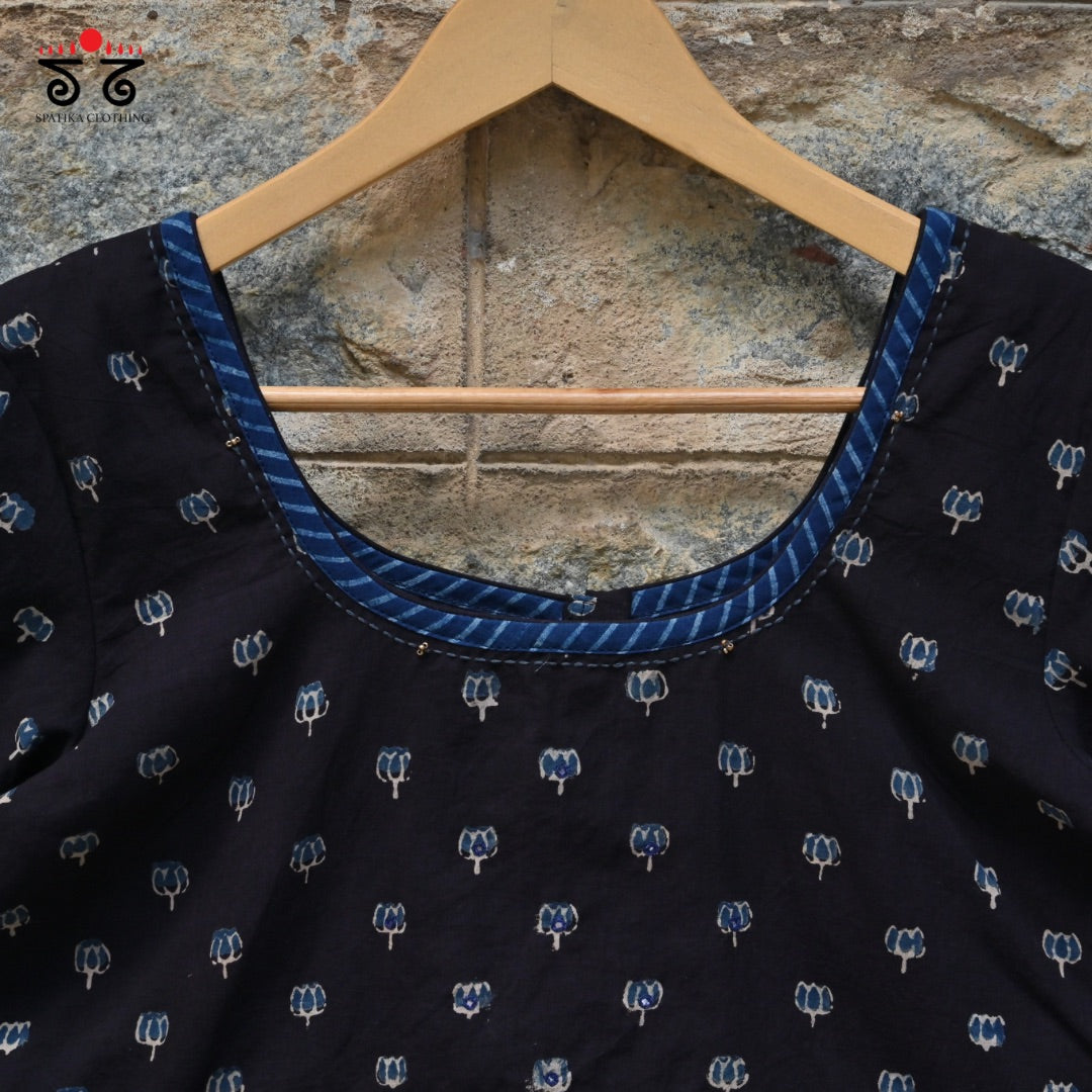 Lotus Ajrak Blouse