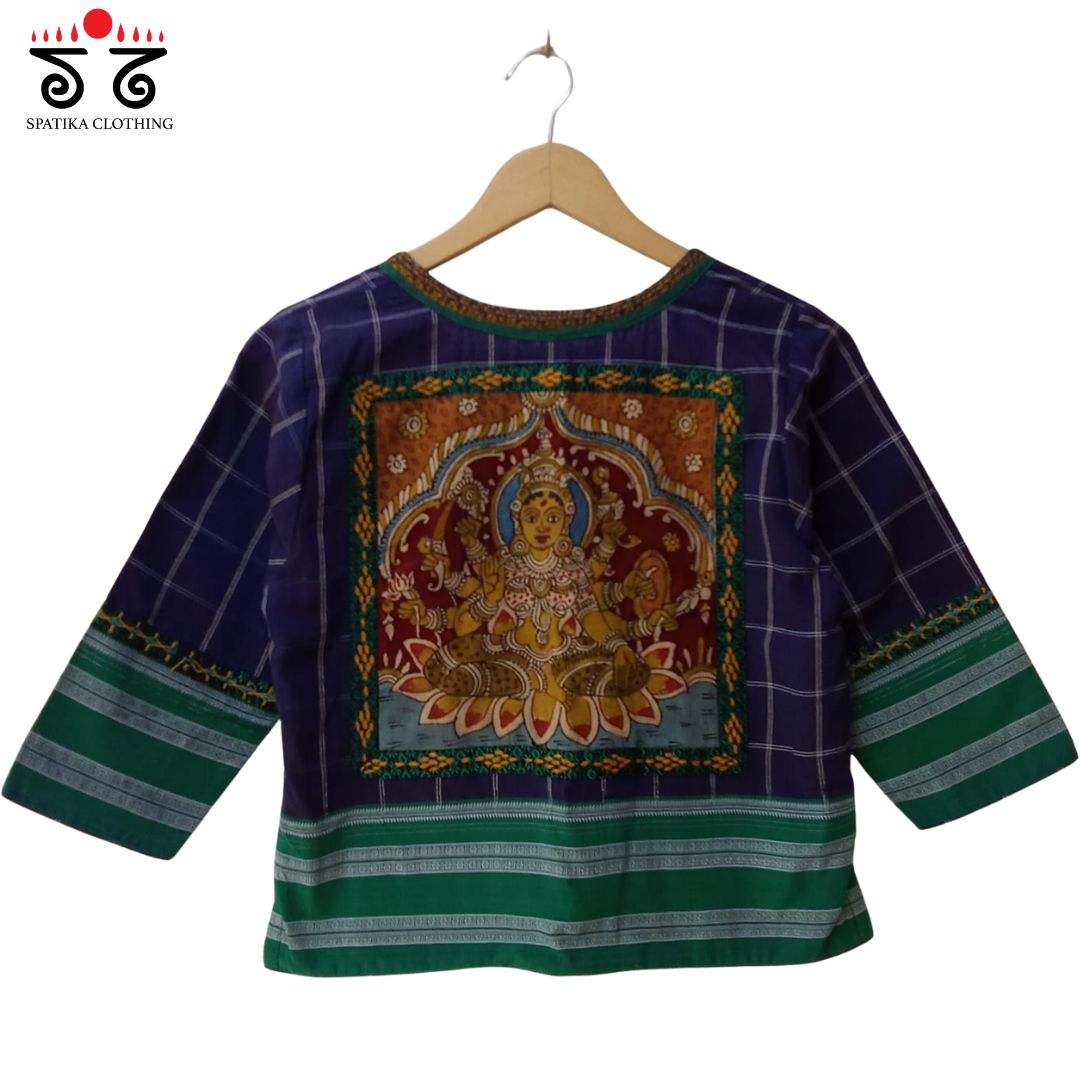 Ashta Lakshmi - Pen Kalamkari Croptop