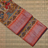 Pen Kalamkari on Ponduru Saree