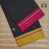 Hand Embroidered Patteda-Anchu saree
