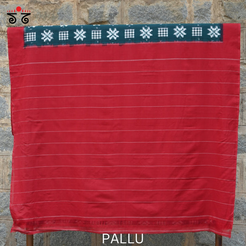 Telia Rumal Double Ikat Cotton Saree