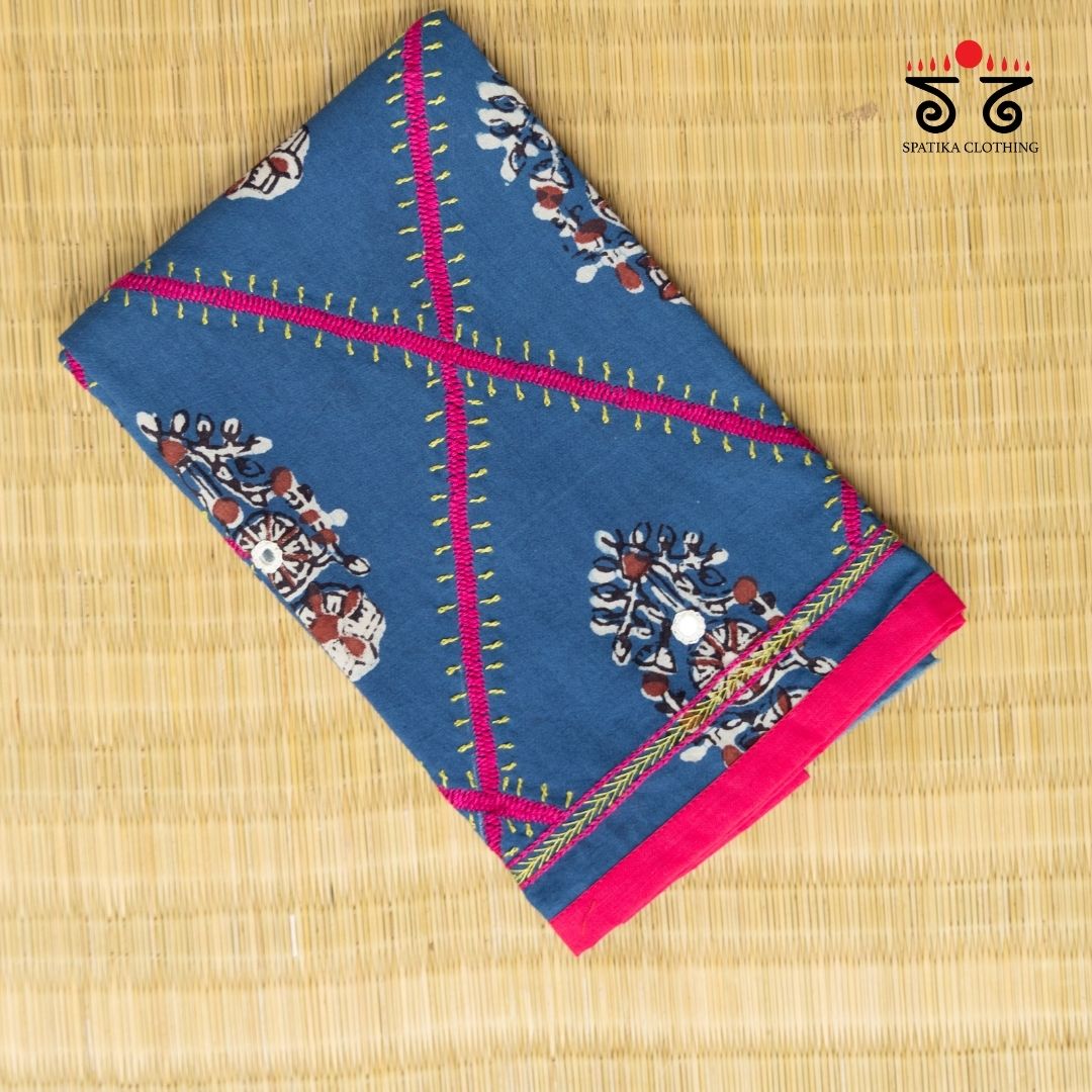 Banjara Handembroiderd Cotton Blouse Fabric
