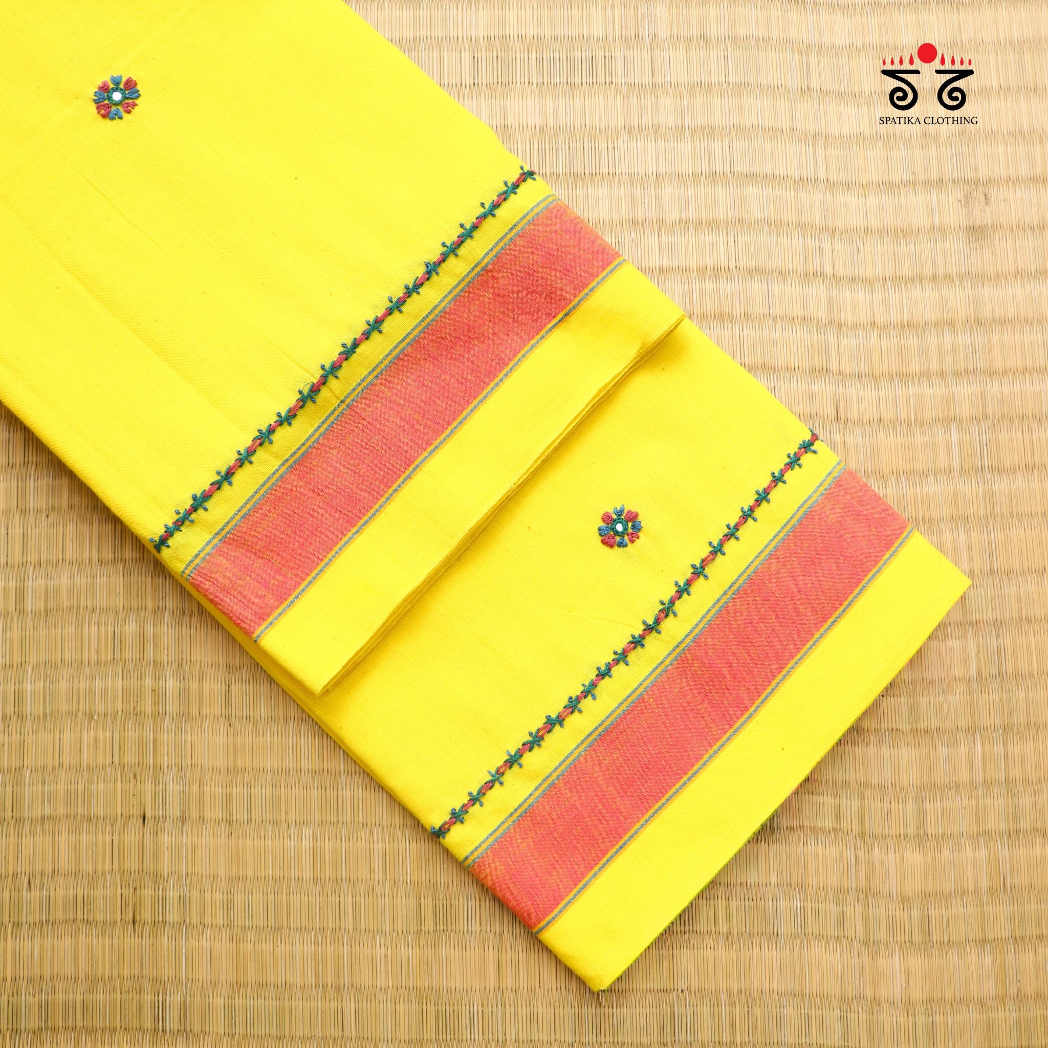 Ilkal Handembroidered Cotton Saree