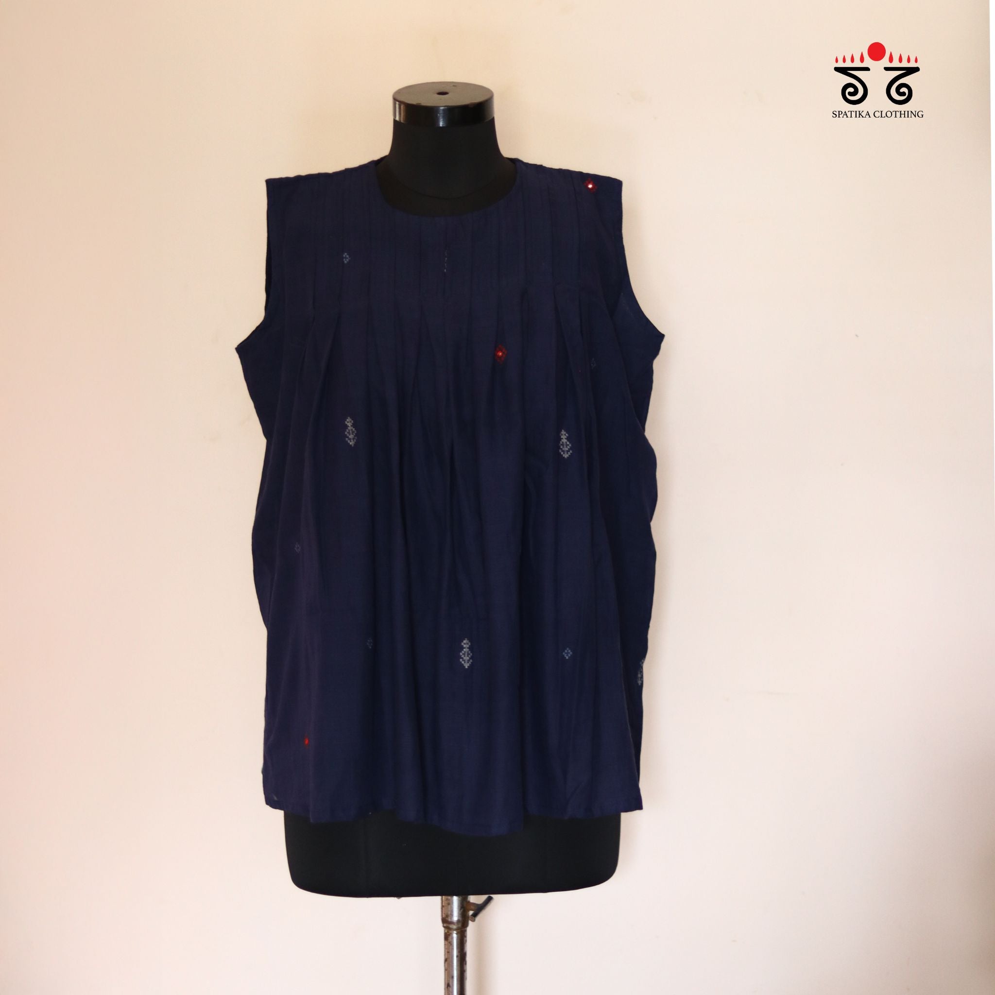 Jamdhani Pleated Top