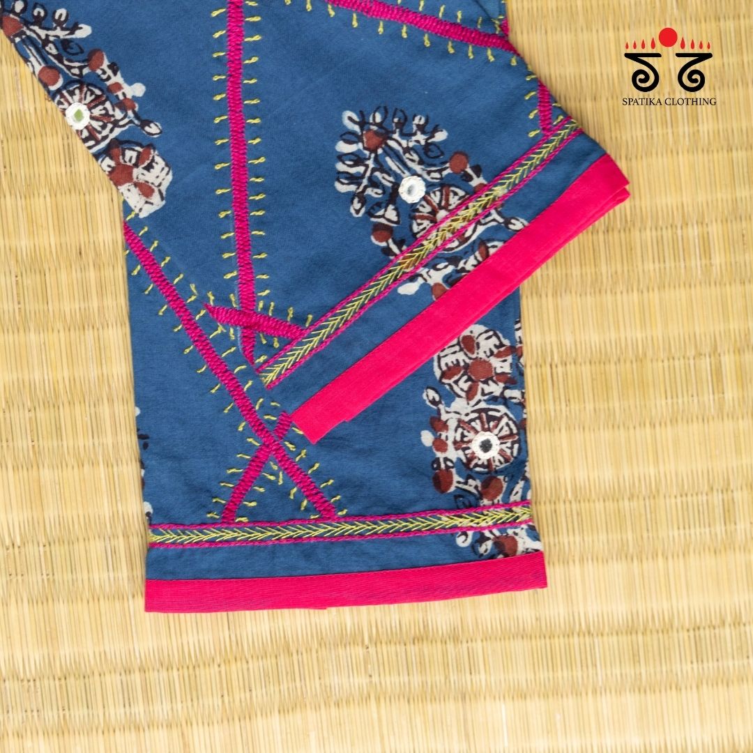 Banjara Handembroiderd Cotton Blouse Fabric