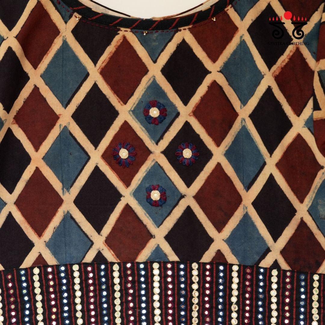 The Ajrakh - Mirrorwork Blouse