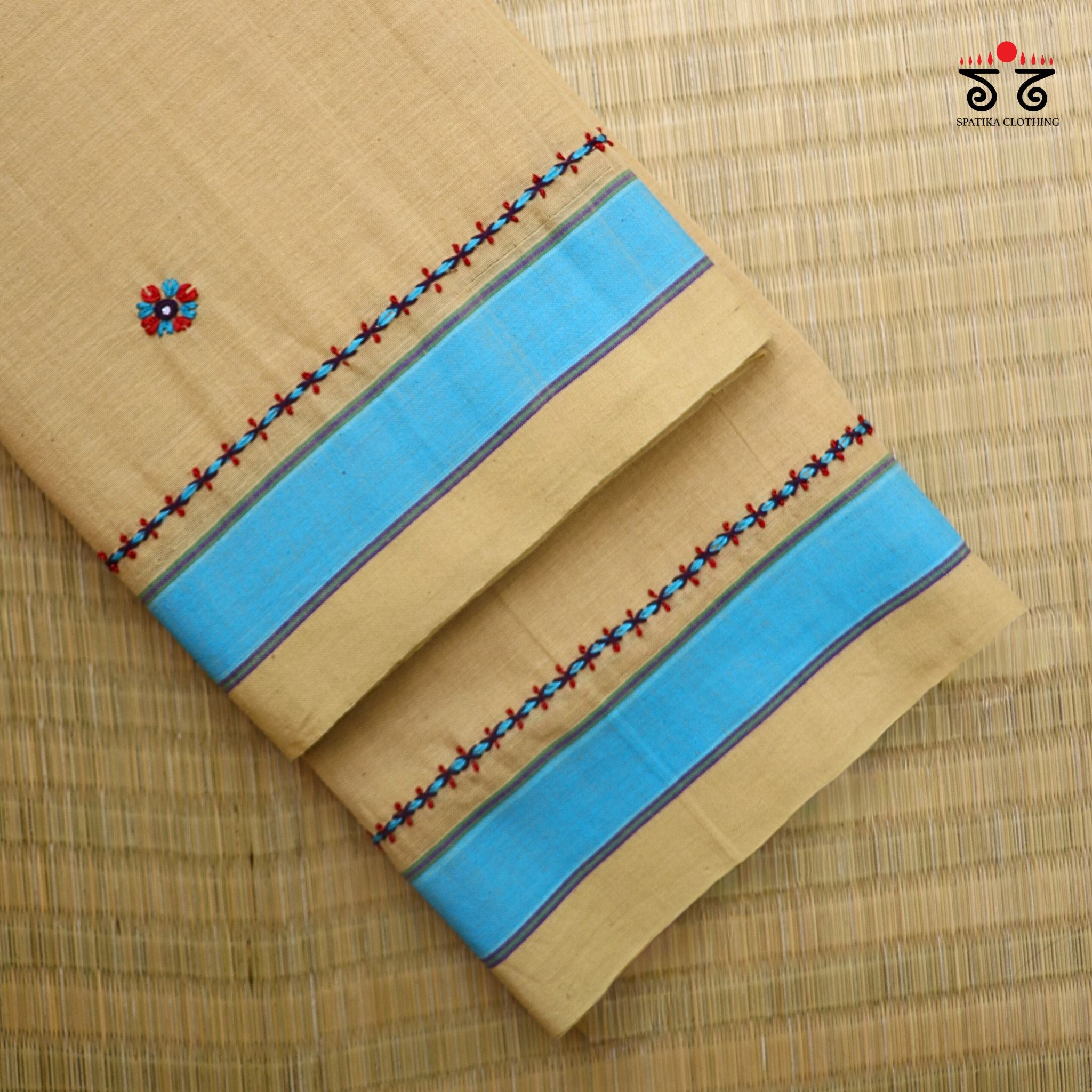 Ilkal Handembroidered Cotton Saree