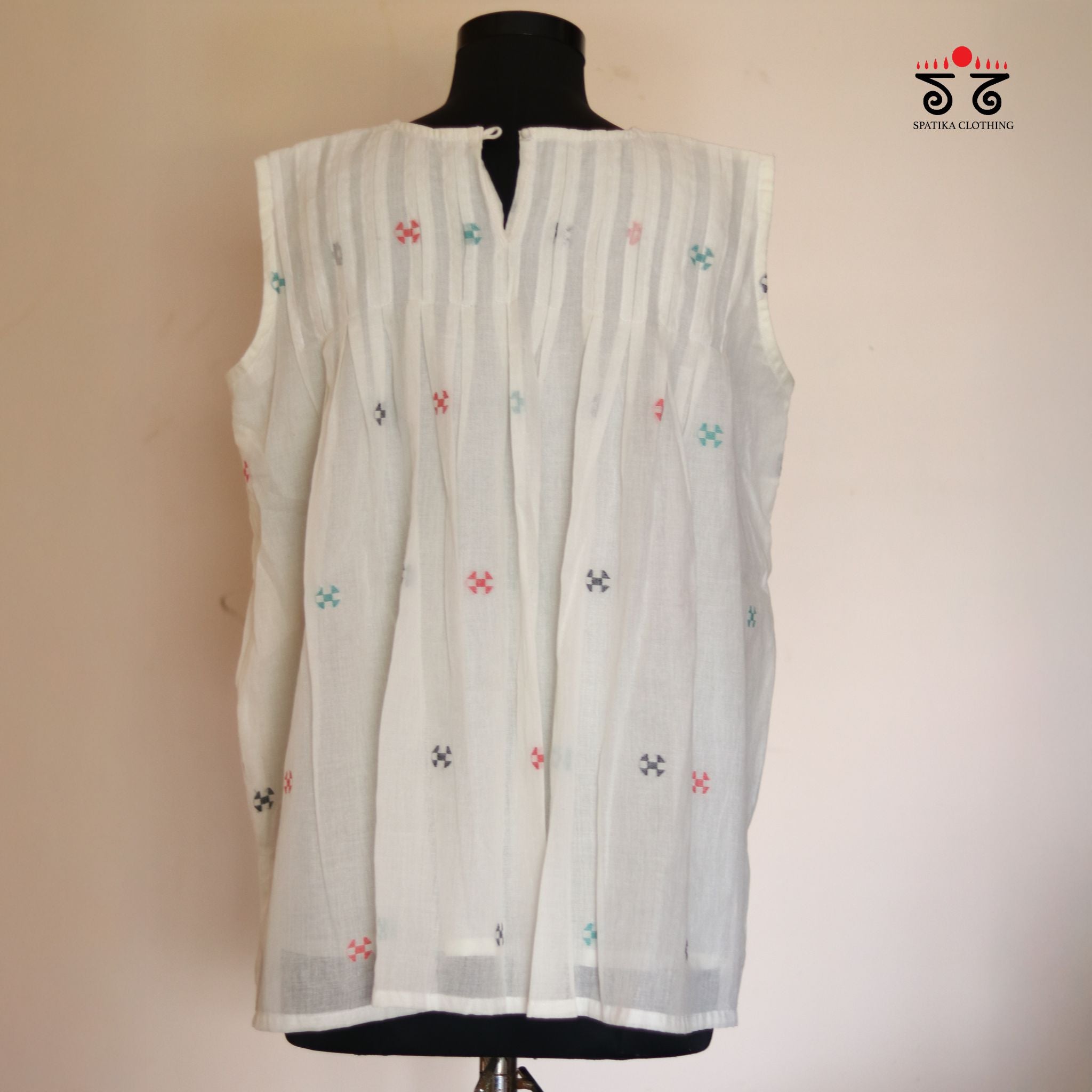 Jamdhani Pleated Top