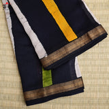 Batik on Maheshwari Silk Cotton Saree