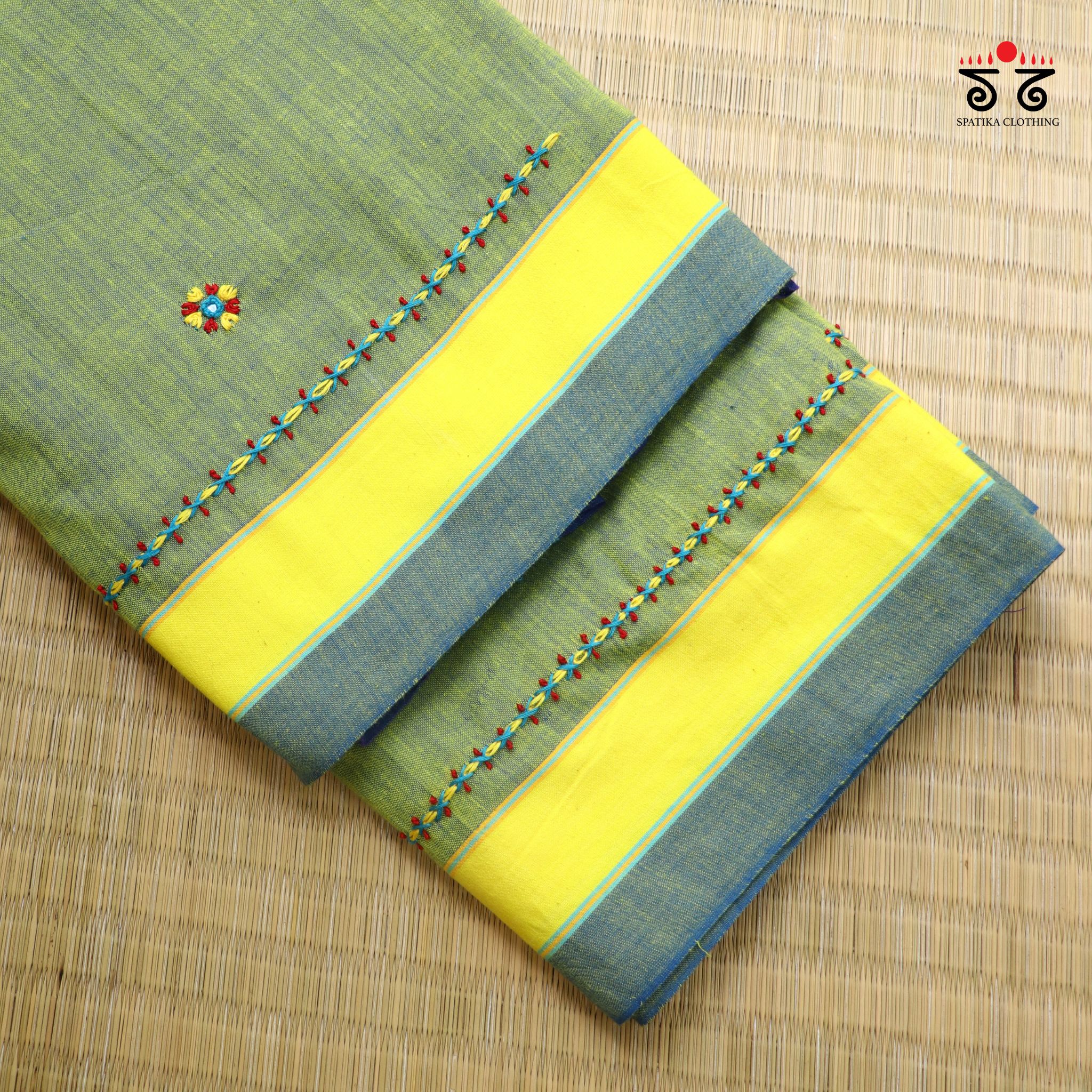 Ilkal Handembroidered Cotton Saree
