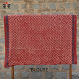 Ajrak on Mulmul Cotton Saree