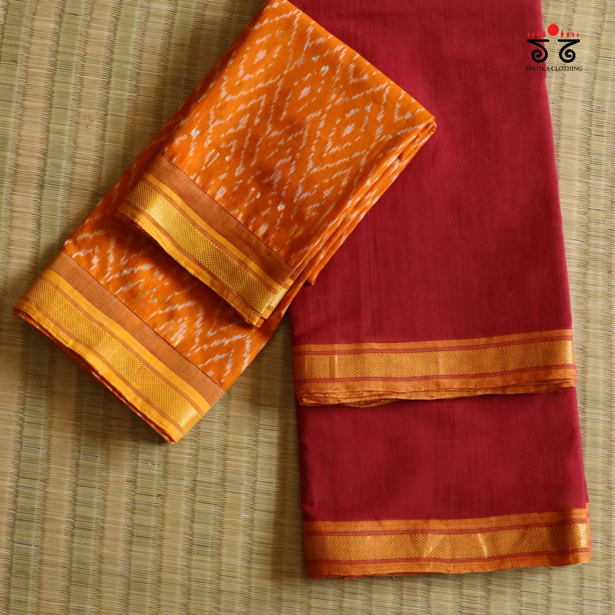 Andhra Handwoven Cotton Saree - Special Blouse