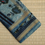 Bagru Hand Block-Printed on Maheshwari Silk Cotton Saree