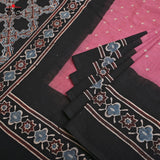 Ajrak Bandhani on Mulmul Cotton Saree
