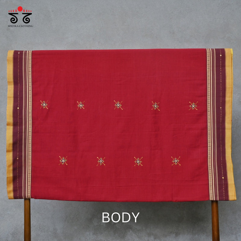 Aane Hejje Hand - Embroidered Saree