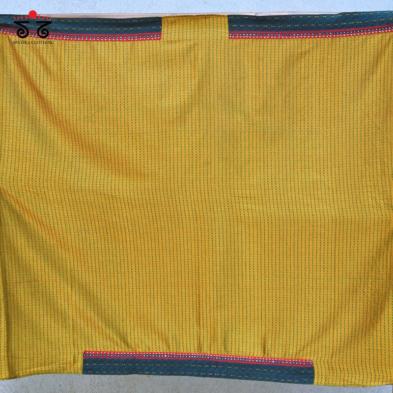 Hand- Embroidered Khun Blouse Fabric