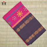 Madurai Sungudi Cotton - Banjara Hand Embroidered Blouse Fabric